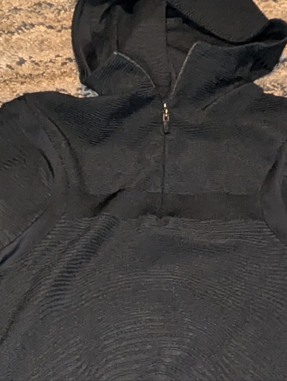 Nike Black Hooded Quarter-Zip